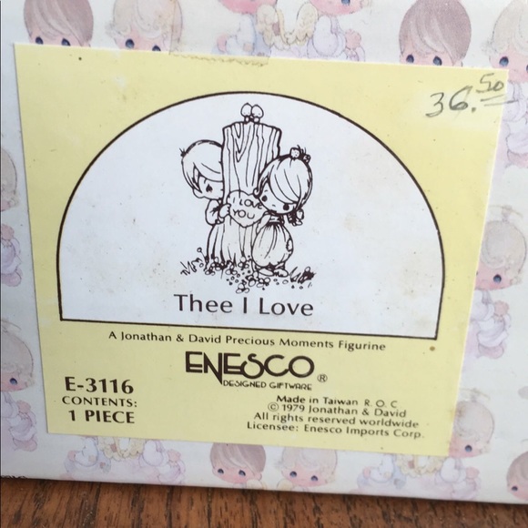 Precious Moments thee I love porcelain figurine - Picture 3 of 3